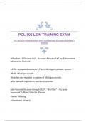 POL 106 LEIN TRAINING EXAM WITH GUARANTEED ACCURATE ANSWERS |VERIFIED