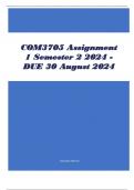 COM3705 Assignment 1 Semester 2 2024 - DUE 30 August 2024