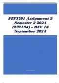 FIN3701 Assignment 2 Semester 2 2024 (232193) - DUE 16 September 2024