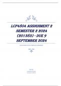 LCP4804 Assignment 2 Semester 2 2024 (201383) - DUE 9 September 2024