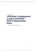  BTE2601 Assignment 4 2024 (620050) - DUE 5 September 2024