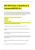 BIO 669 Exam 3 Questions & Answers(RATED A+)