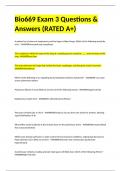 Bio669 Exam 3 Questions & Answers (RATED A+)