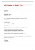 JBL Chapter 11 Quiz & Test Questions With Answers Graded A+ Assured Success