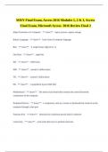 MISY Final Exam, Access 2016 Modules 1, 2 & 3, Access Final Exam, Microsoft Access  2016 Review Final 2