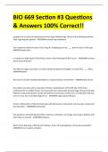 BIO 669 Section #3 Questions & Answers 100% Correct!!