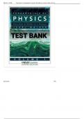 Exam (elaborations) TEST BANK FOR Fundamentals of Physics 9th Edition By Resnick, Walker and Halliday (Instructor Solution Manual)