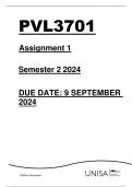 PVL3701 Assignment 1 COMPLETE ANSWERS) Semester 2 2024 - DUE 9 September 2024