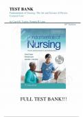 Test Bank -for Fundamentals of Nursing: The Art and Science of Person-Centered Care Tenth Edition, by Carol R. Taylor, All Chapters | Complete Guide A+