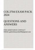 COL3704 Exam pack 2024(Questions and answers)