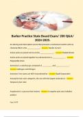 Barber Practice State Board Exam/ 200 Q&A/ 2024-2025. 