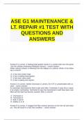 ASE G1 MAINTENANCE & LT. REPAIR -1 TEST WITH QUESTIONS AND ANSWERS.