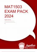 MAT1503 Exam pack 2024(Linear Algebra I) Questions and answers