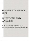 IRM4728 Exam pack 2024(Questions and answers)