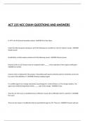 ACT 235 NCC EXAM QUESTIONS AND ANSWERS