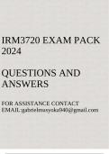 IRM4720 Exam pack 2024(Questions and answers)