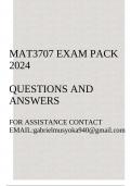 MAT3707 Exam pack 2024(Questions and answers)