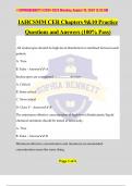 IAHCSMM CER Chapters 9&10 Practice Questions and Answers (100% Pass)