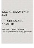 TAX3701 Exam pack 2024(Taxation of Business Activities) Questions and answers