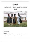 FIN4801 Assignment 5 (COMPLETE ANSWERS) 2024