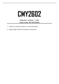 CMY2602 Assignment 1 2021