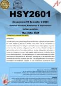 HSY2601 Assignment 3 (COMPLETE ANSWERS) Semester 2 2024 - DUE 11 September 2024