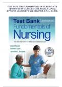 Test Bank For Fundamentals of Nursing 10th Edition By Carol R Taylor; Pamela Lynn; Jennifer Bartlett, Chapter 1-47 Covered (2 Different Test Banks Package Deal)  ||Complete A+ Guide