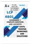 LCP4801 Assignment 1 (QUIZ COMPLETE ANSWERS) Semester 2 2024 - DUE 30 August 2024