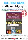 THE Test Bank for Business Ethics 5th Edition Hartman