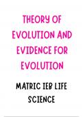 THEORY OF EVOLUTION AND EVIDENCE FOR EVOLUTION IEB 2024