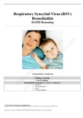 Case Study Respiratory Syncytial Virus (RSV) Bronchiolitis, RAPID Reasoning, Landon Brown, 9 months old, (Latest 2021) Correct Study Guide, Download to Score A