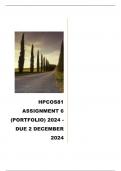 HPCOS81 ASSIGNMENT 6 (PORTFOLIO) 2024 - DUE 2 DECEMBER 2024