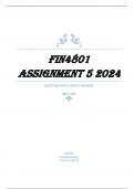 FIN4801 Assignment 5 (DETAILED ANSWERS) 2024