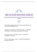 88M LHS EXAM QUESTIONS 2024|2025 WITH GUARANTEED ACCURATE ANSWERS |VERIFIED