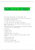 Bob Hogue - Pre Lic. Test Questions & ANSWERS SOLVED 100- CORRECT!!.