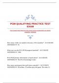 PGM QUALIFYING PRACTICE TEST EXAM WITH GUARANTEED ACCURATE ANSWERS |VERIFIED