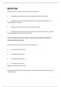 Complete D076 OA 56 Questions With Answers! 100% CORRECT ANSWERS