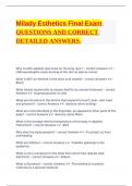 Milady Esthetics Final Exam QUESTIONS AND CORRECT DETAILED ANSWERS.