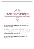 PGA PGM QUALIFYING TEST EXAM WITH GUARANTEED ACCURATE ANSWERS |VERIFIED