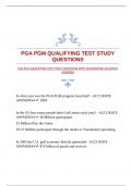 PGA PGM QUALIFYING TEST STUDY QUESTIONS WITH GUARANTEED ACCURATE ANSWERS