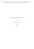 NUR 514 Topic 8 Assignment Benchmark Effective Communication in the Nursing Profession Study Guide: Grand Canyon University