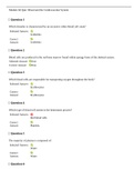 G150/PHA1500: Module 04 Quiz: Blood and the Cardiovascular System. Questions & Answers.