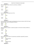 G150/PHA1500: Module 05 Quiz: The Respiratory and Urinary Systems. Questions & Answers.