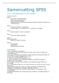 Samenvatting college aantekeningen Onderzoek II/SPSS (TPH02-18)  Basisboek statistiek met SPSS, ISBN: 9789001834371