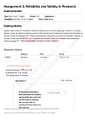 NURS 5366 Module 2 Assignment 3 Reliability and Validity {scored 100 out of 100} 