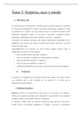 Emociones primarias de sorpresa, asco y miedo