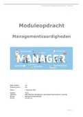 Moduleopdracht Managementvaardigheden, beoordeeld met een 7,5