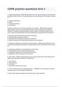 CAPA practice questions form 1 Questions and Answers with Solutions 2024/2025