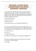 PACKRAT 2 EXAM WITH GUARANTEED ACCURATE ANSWERS |VERIFIED