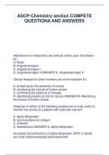 ASCP-Chemistry section COMPETE  QUESTIONA AND ANSWERS